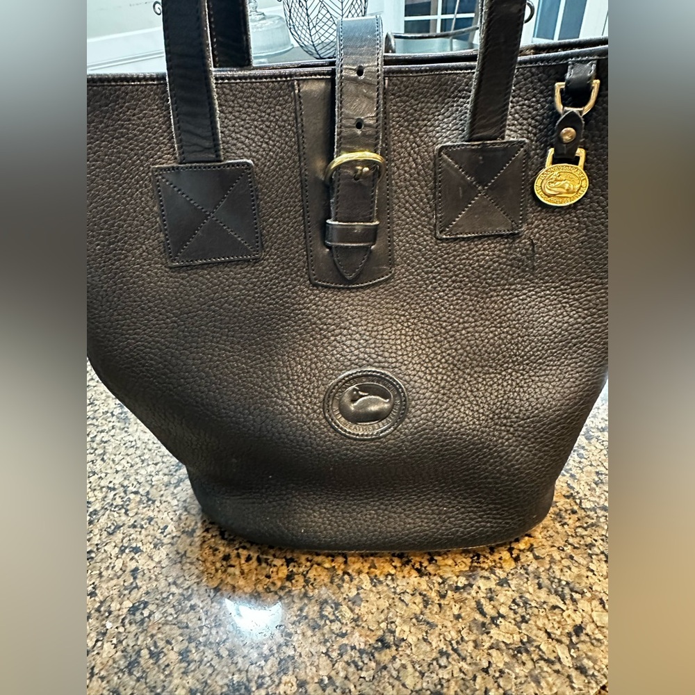 Dooney & Bourke Black Pebbled Leather Tote